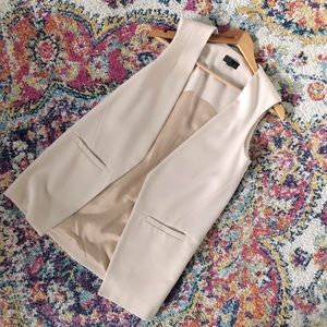 TOPSHOP sleeveless long blazer top